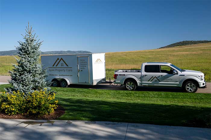 Ethos Private Home Management truck and trailer